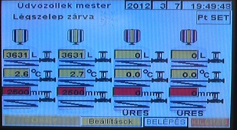 érintőképernyős WEB panel ipari kezelőfelület